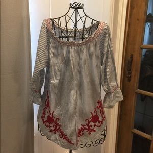 Striped Peasant Blouse